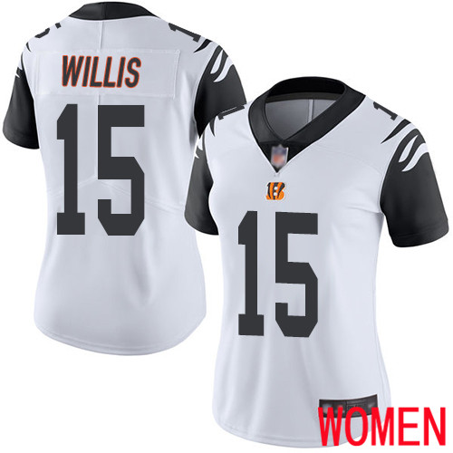 Cincinnati Bengals Limited White Women Damion Willis Jersey NFL Footballl 15 Rush Vapor Untouchable